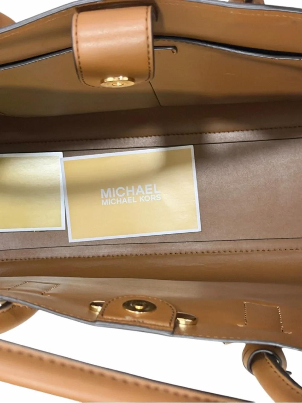 Michael Kors Large Leather Tote  with Strap + Pouch Set - Picture 13 of 16